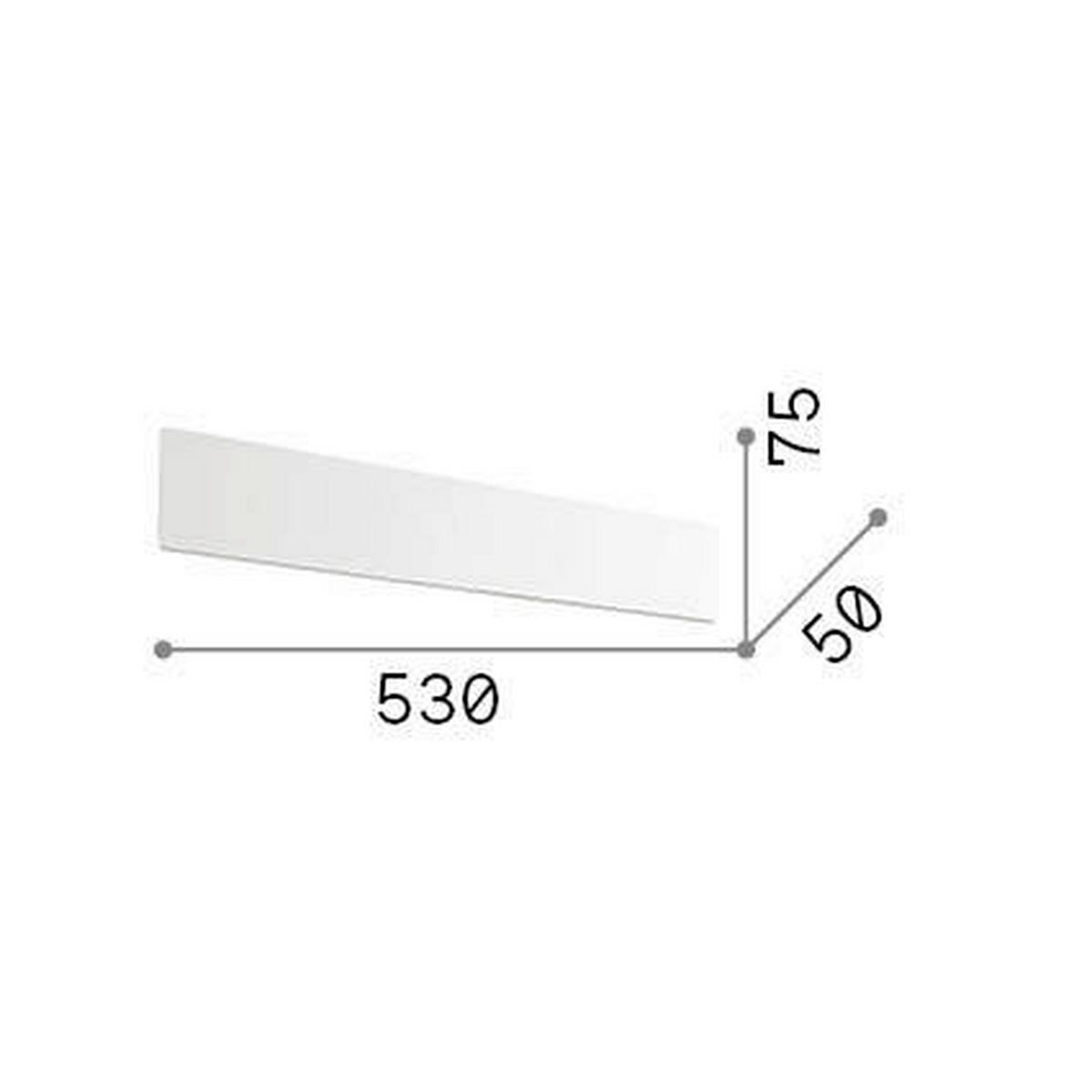 Wandleuchte Bianco Weiß B: 7,5 Cm - Weiß, Design, Metall (53/7,5/5cm) - Ideal Lux