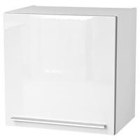 Horní kuchyňská skříňka Jacqueline 50cm - bílá/barvy stříbra, Basics, kompozitní dřevo/plast (50/50/34,6cm)
