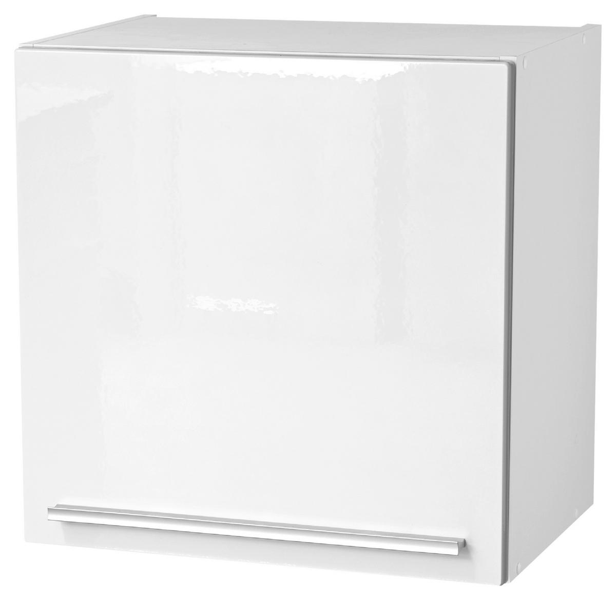 Horní kuchyňská skříňka Jacqueline 50cm - bílá/barvy stříbra, Basics, kompozitní dřevo/plast (50/50/34,6cm)