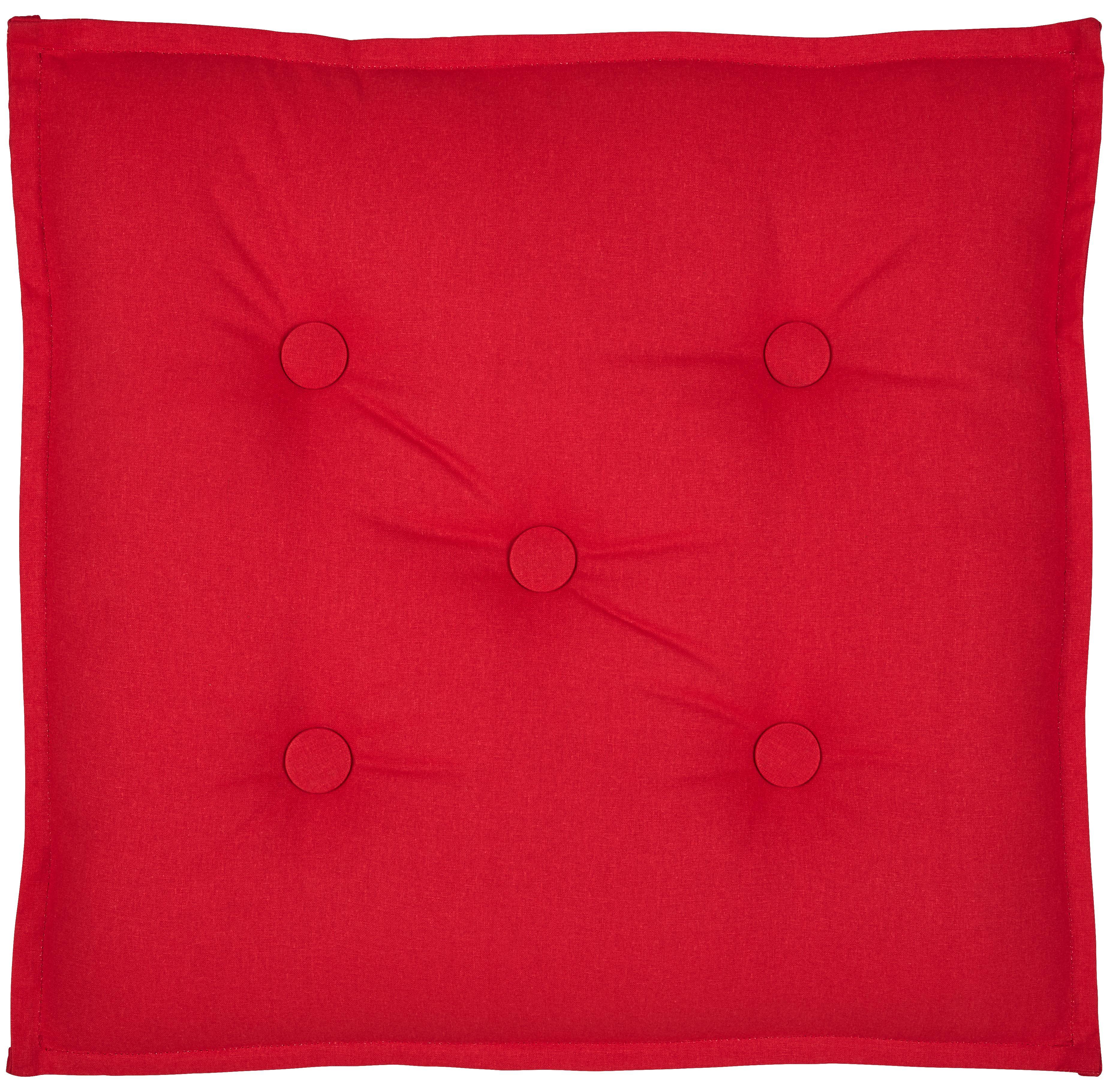Sitzkissen Lore - Rot, MODERN, Textil (40/40cm) - Ombra