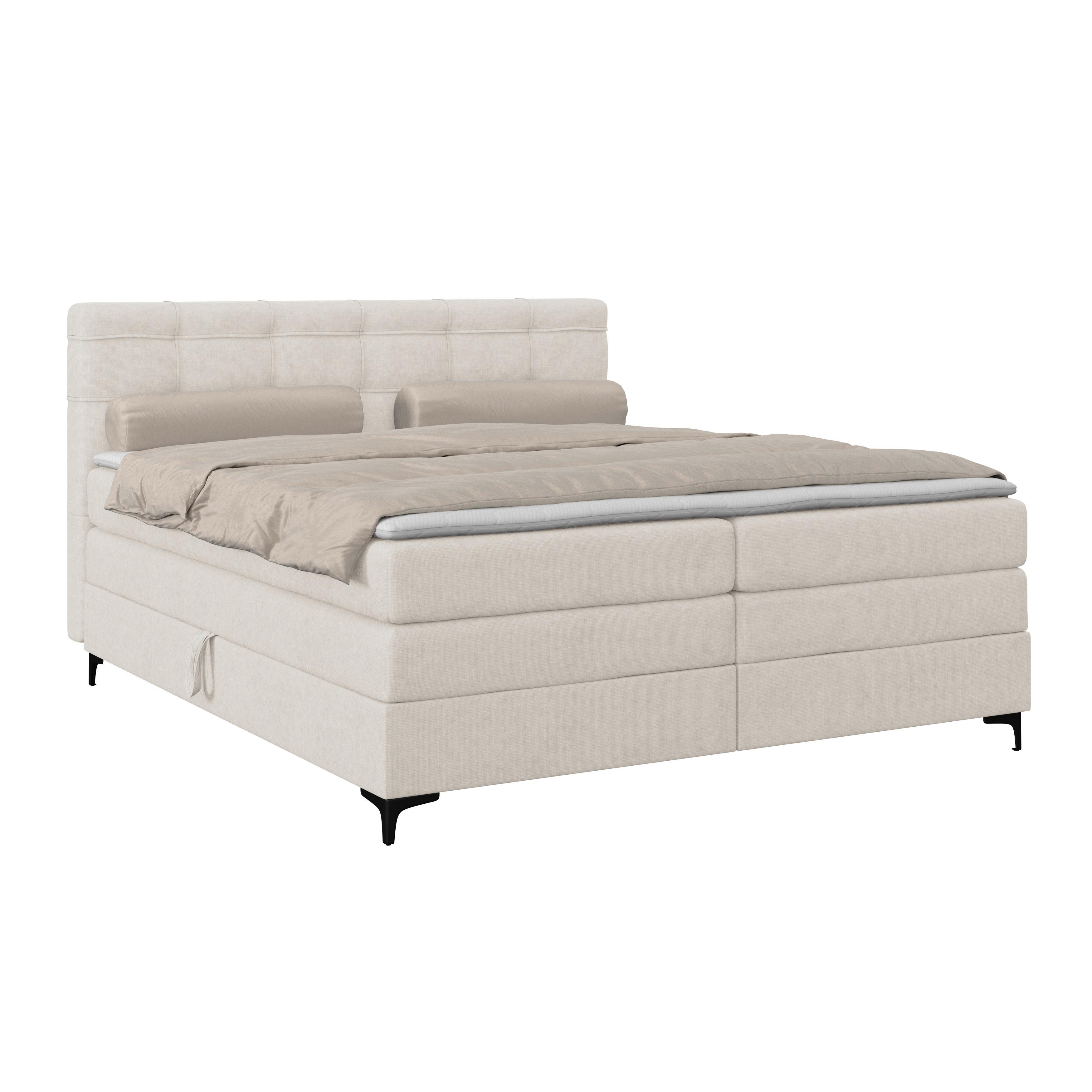 Boxspringbett MITTO Creme 200x200 cm