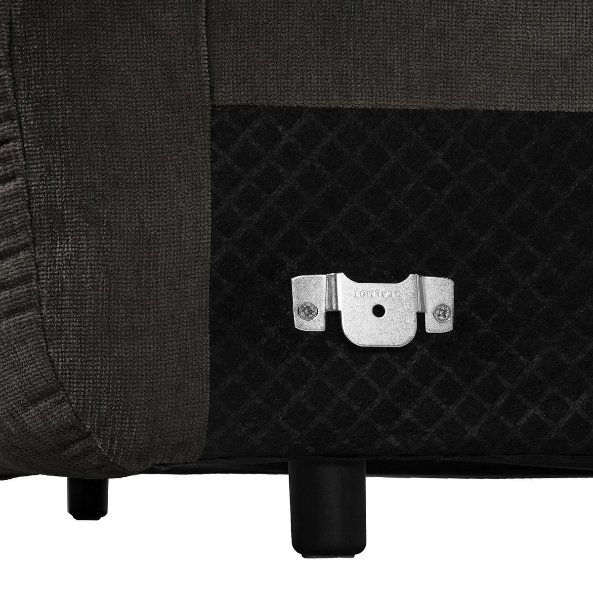 Bigsofa Fluffy, Anthrazit B: 285 Cm - Anthrazit/Schwarz, MODERN, Textil (285/87/184cm) - Trendmanufaktur