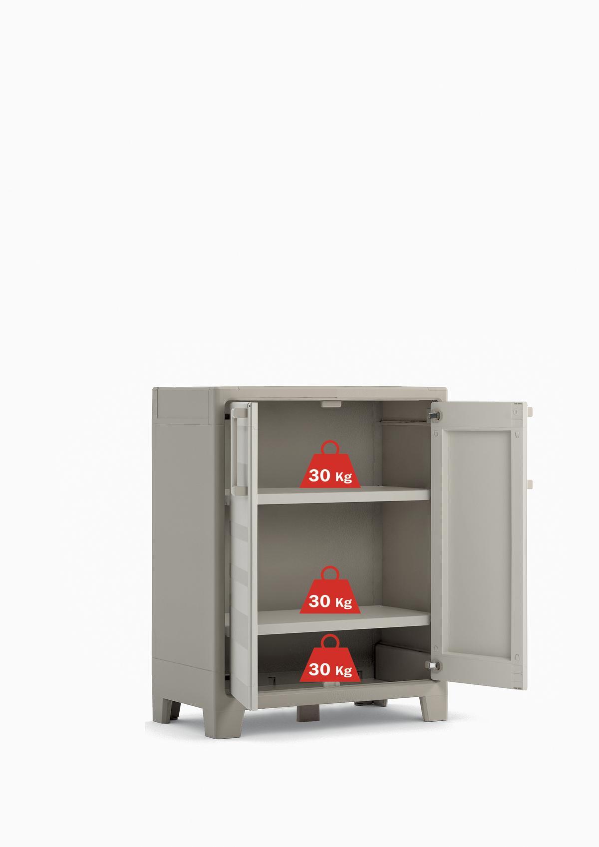 Plastová skriňa GULLIVER nízka - béžová, Konventionell, plast (80/100/44cm) - Keter