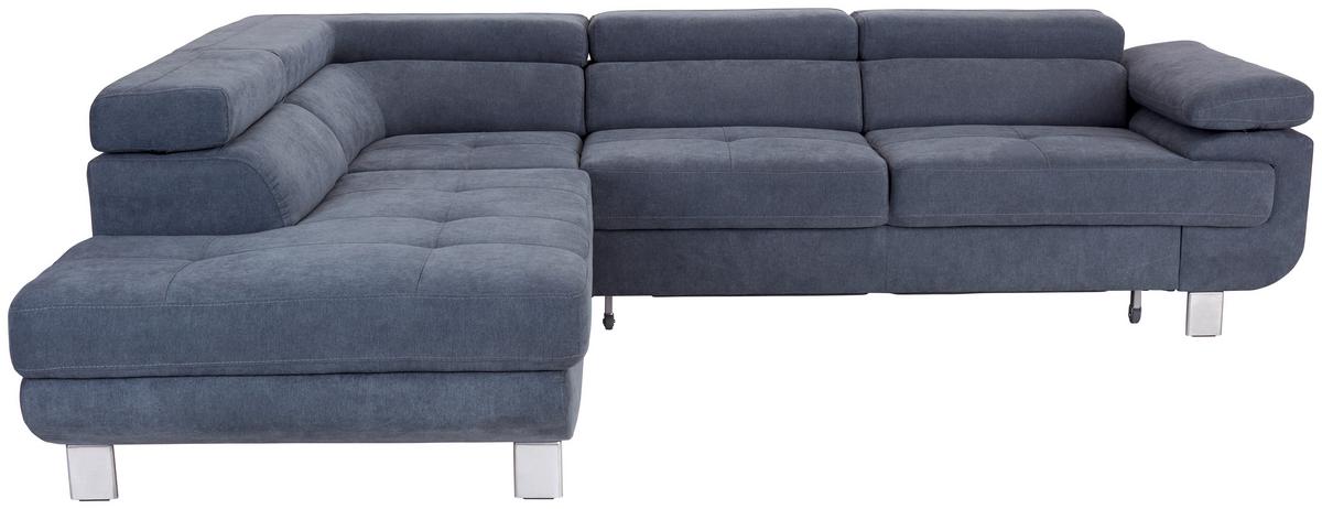 Ecksofa Mit Schlaffunktion & Bettkasten Savona Blaugrau - Blaugrau, MODERN, Textil (230/270cm) - Ondega