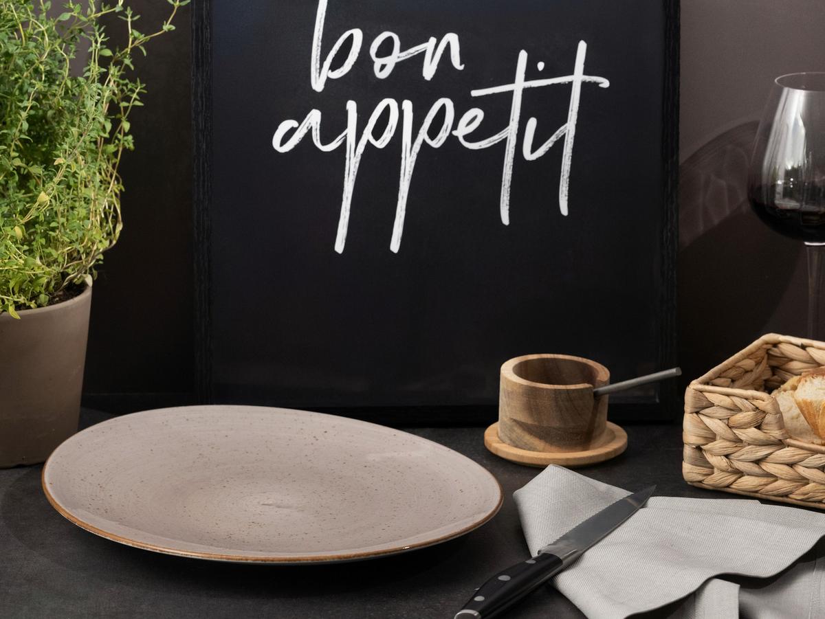 Steaktellerset Keramik, Schlammfarben - Schlammfarben, Basics, Keramik - Creatable