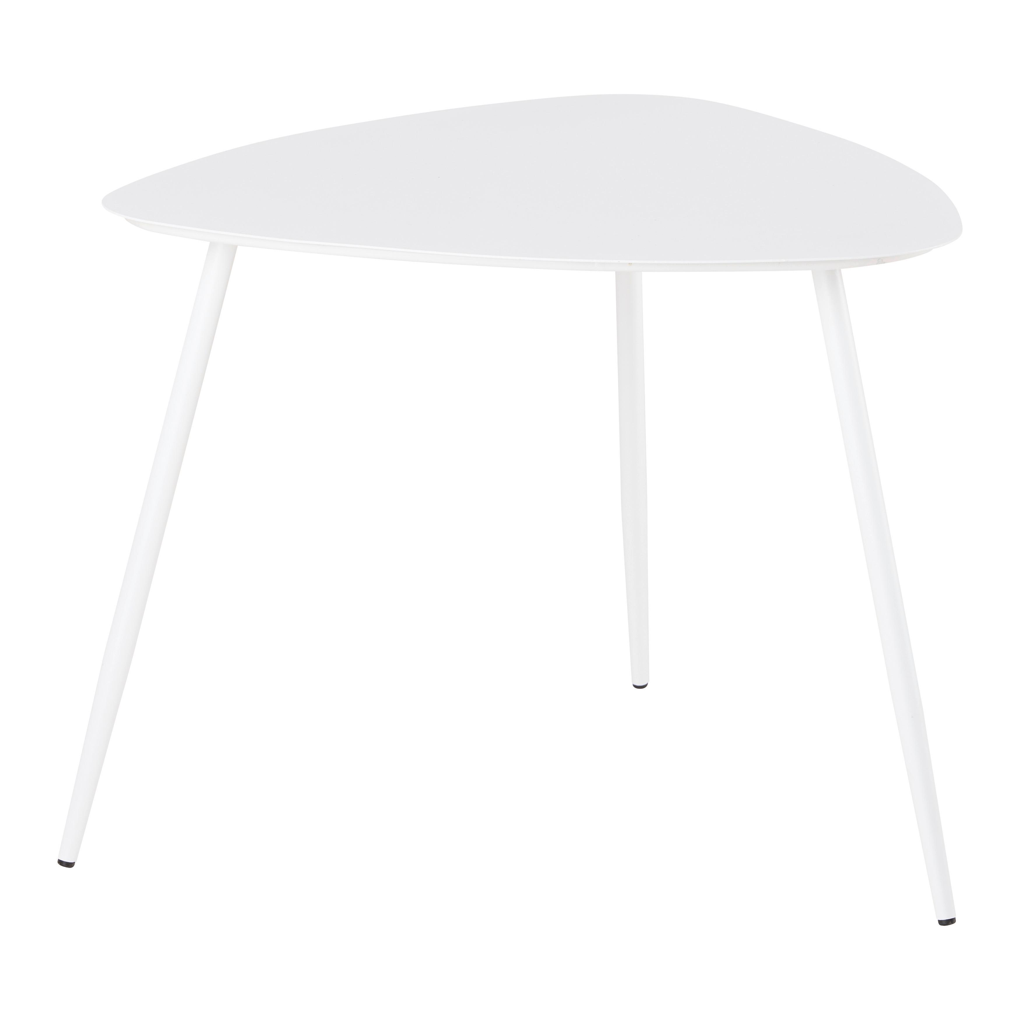 KONFERENČNÍ STOLEK FINE BÍLÁ - bílá, Moderní, kov (56/45,5/57,5cm) - Mömax