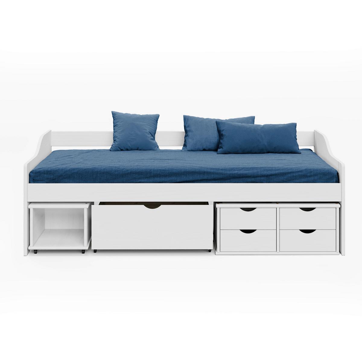 BETT BETT 205X97 CM AUS KIEFERNHOLZ - Weiß, Basics, Holz (90/200cm) - Livetastic