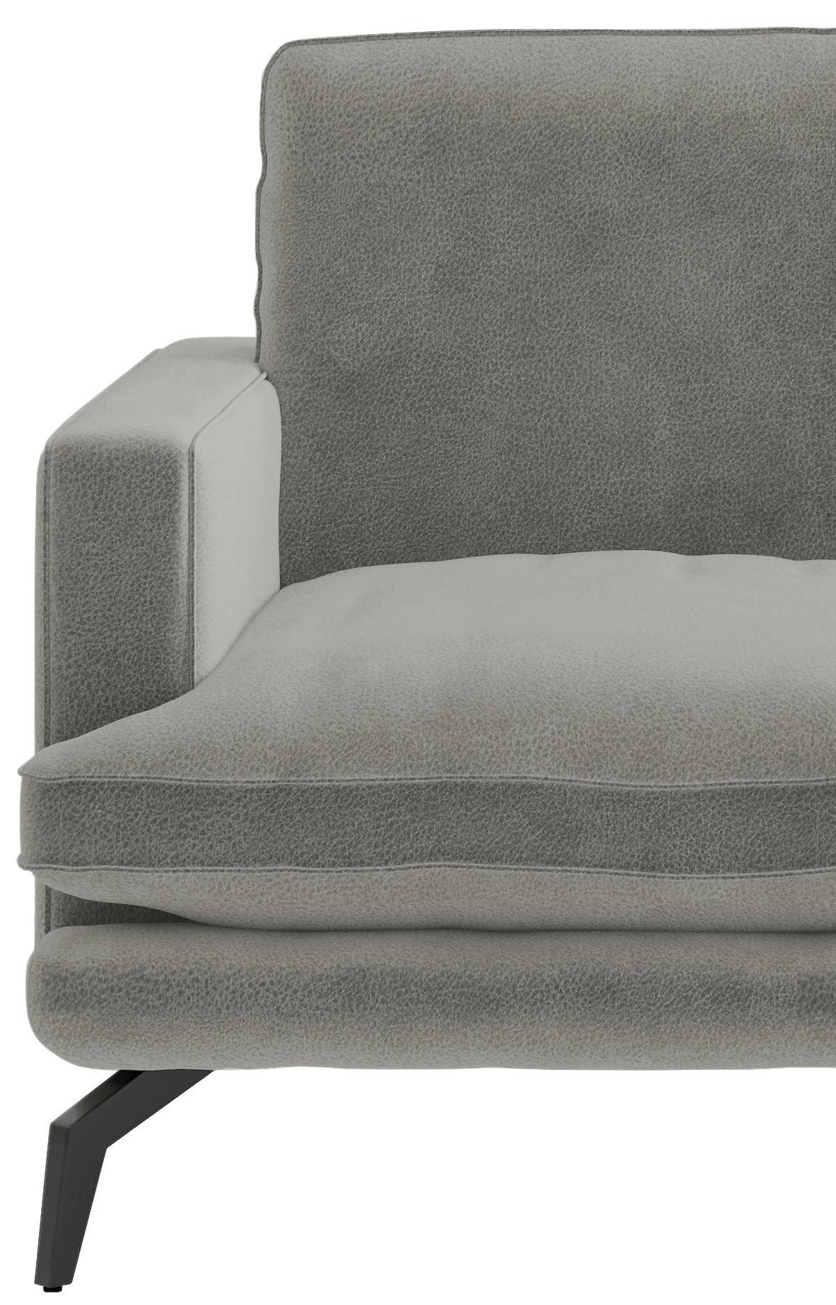 Sitzgarnitur Bali - Schwarz/Grau, Design, Textil (250/202cm) - Livetastic