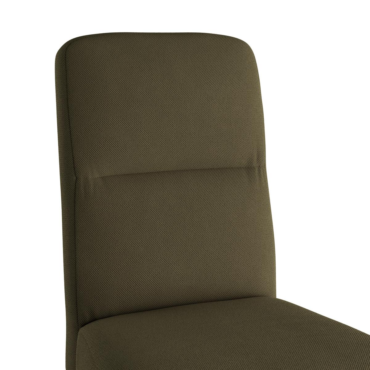Vierfußstuhl Emma Ii Webstoff Moosgrün, B: 43 Cm - Eichefarben/Grün, KONVENTIONELL, Holz/Textil (43/91/58cm)