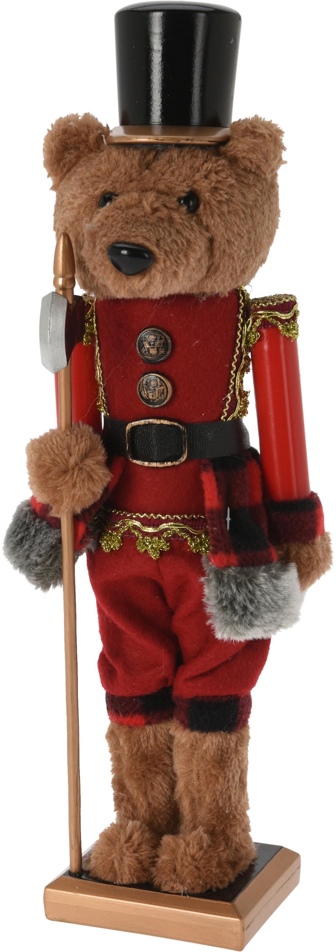 Nussknackerfigur Righard Höhe ca. 38 cm - Rot/Schwarz, Basics, Kunststoff (12/9/38cm)