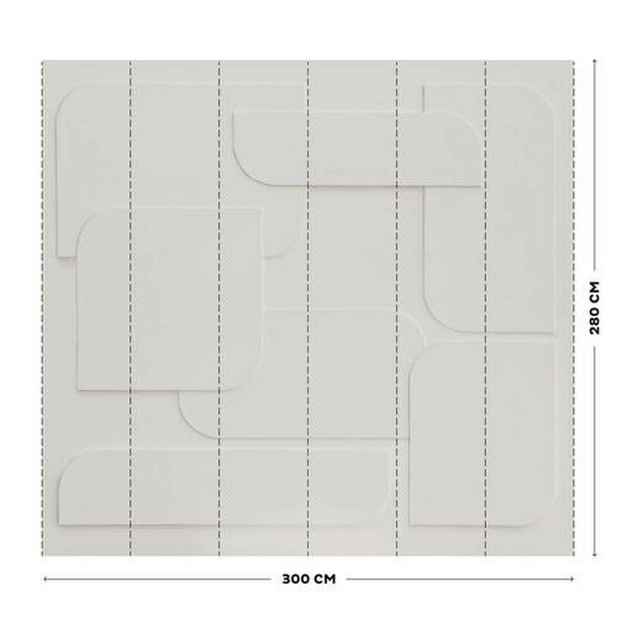Fototapete Grau B: 300 cm - Grau, Trend, Papier/Kunststoff (300/280cm)