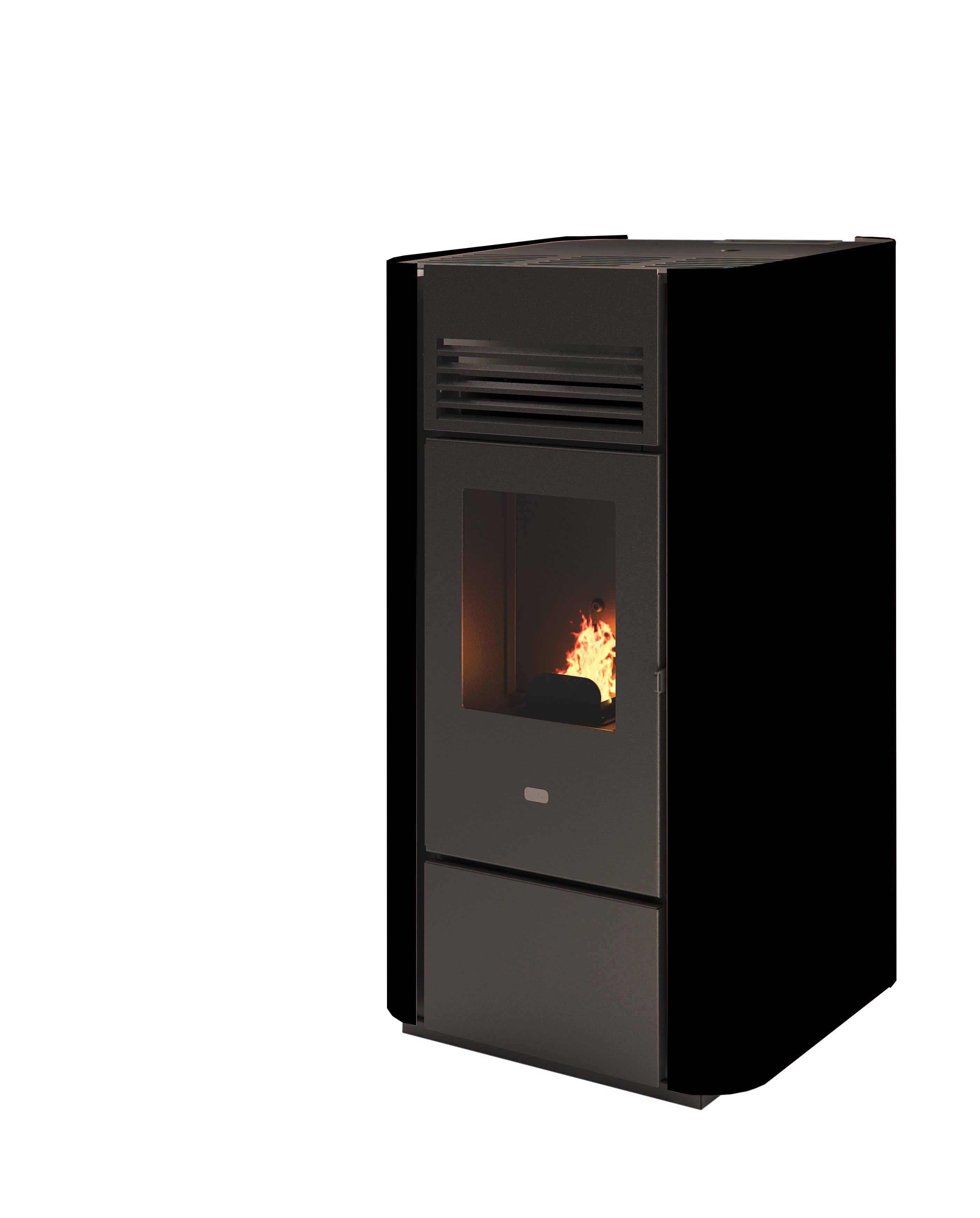 Kaminofen Pelletofen Delia Schwarz - Schwarz, MODERN, Metall (51/91/49cm)