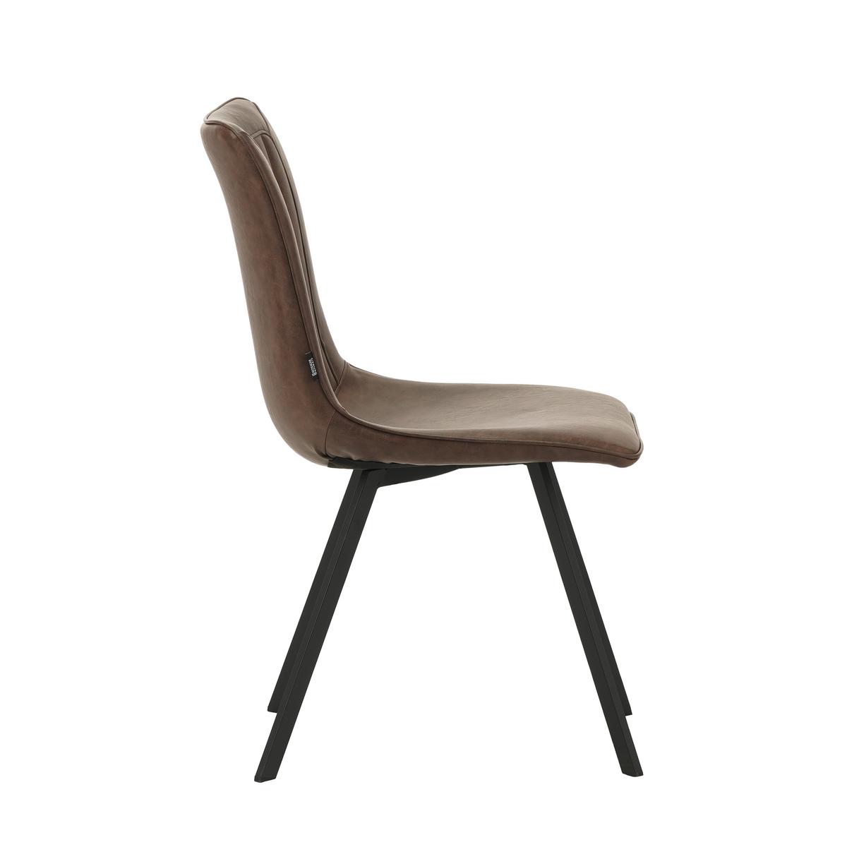 Stuhl-Set Liano Taupe, B: 45,5 cm - Taupe/Schwarz, MODERN, Textil/Metall (45,5/89,5/60cm) - MID.YOU
