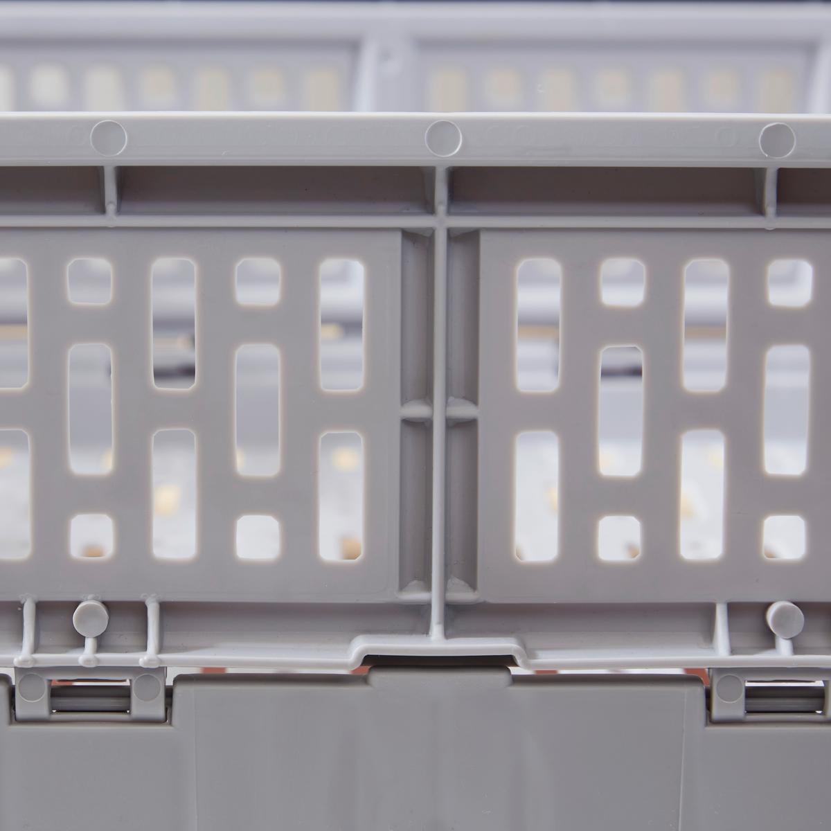 Faltbox Chaline Kunststoff 27x17x10,5 Cm - Blau/Weiß, Basics, Kunststoff (27/10,5/17cm) - Homezone