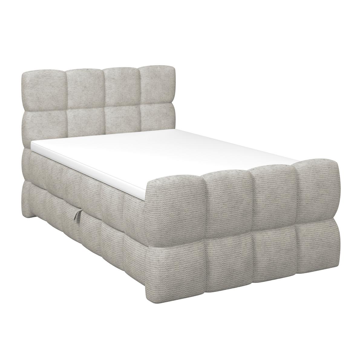 Boxspringbett Brisbane inkl. Bettkasten 140x220 - Ecru/Schwarz, Trend, Holz/Holzwerkstoff (140/220cm) - Sembella