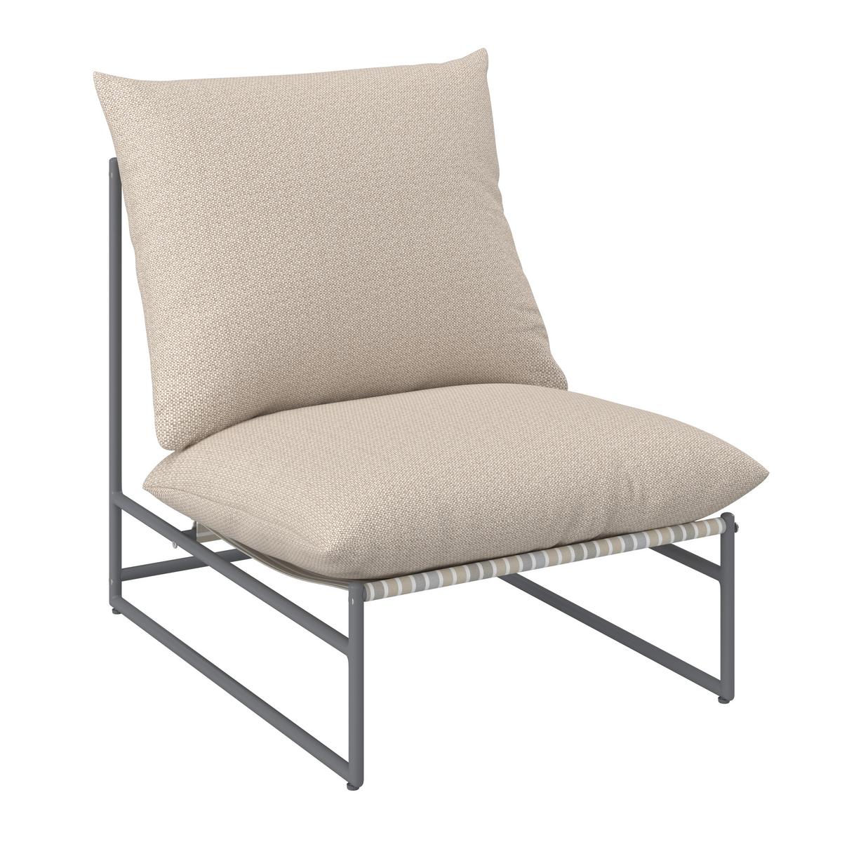 BALKÓNOVÁ ZOSTAVA LINO - viacfarebná/tmavosivá, Modern, kov/textil - Bessagi Garden