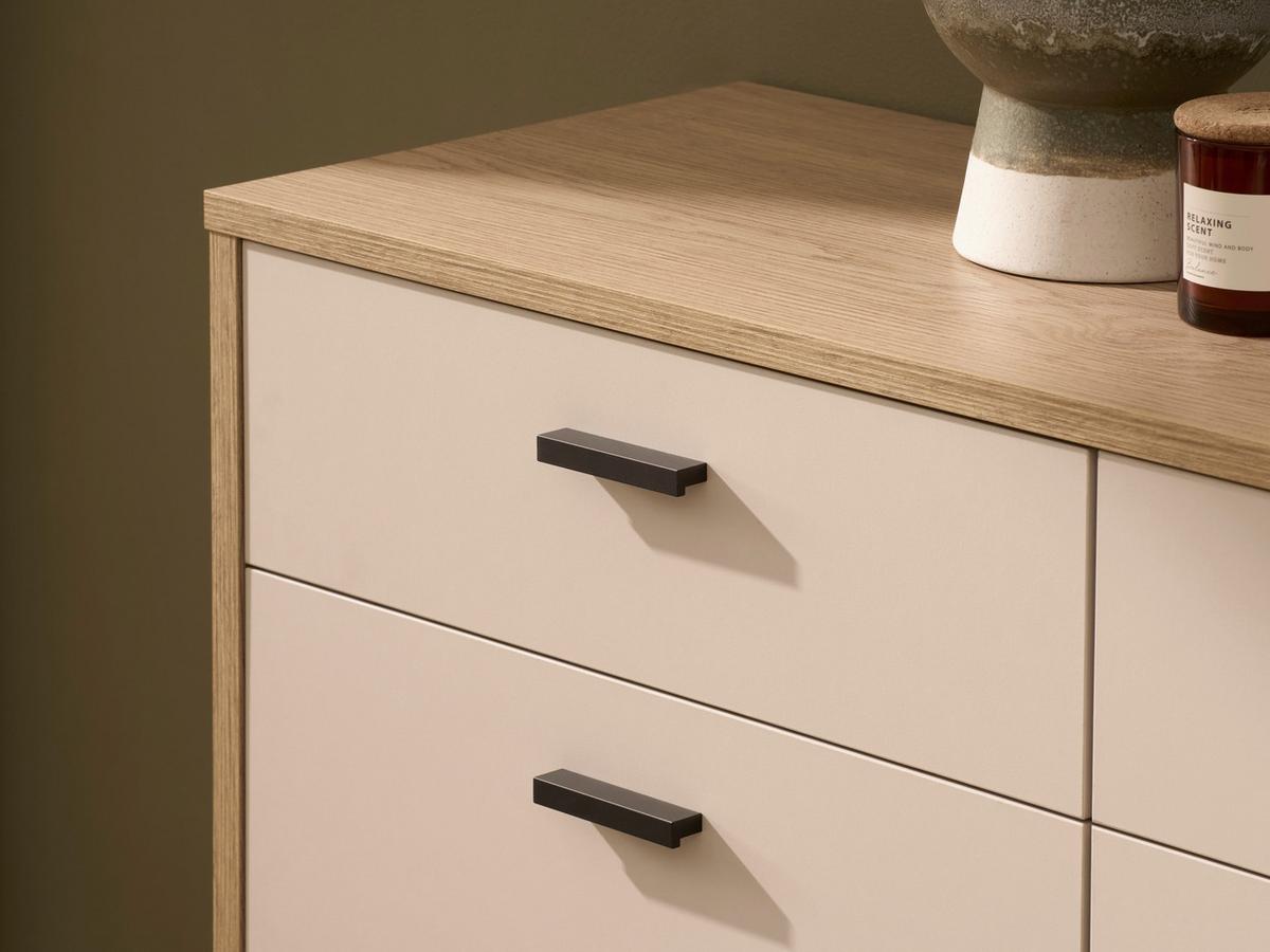 Kommode Fredericia Eichefarben Kaschmir B: 105 cm - Kaschmir/Eichefarben, Design, Holzwerkstoff (105/95/35cm) - MID.YOU