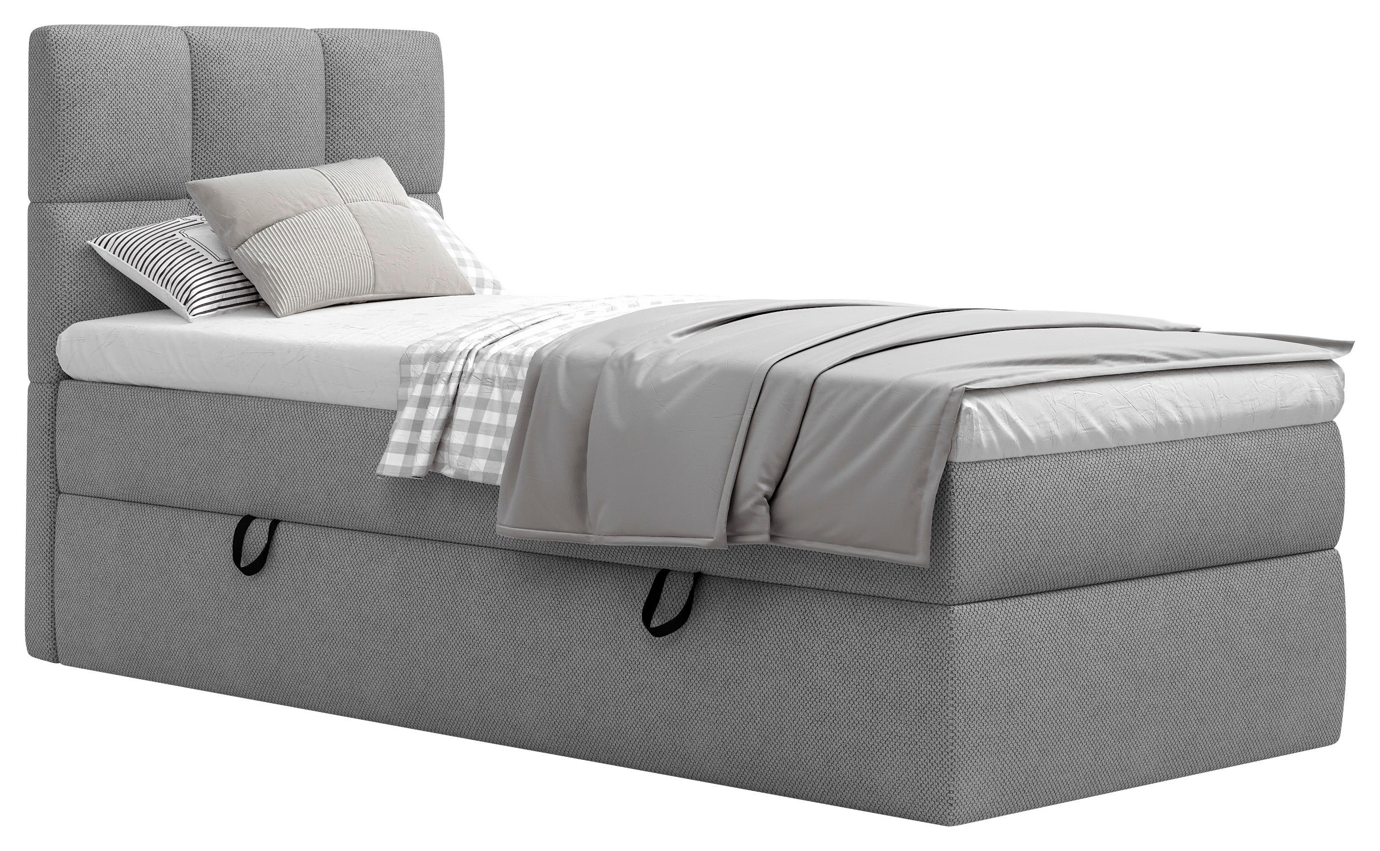 Boxbett Polly - Dunkelgrau/Schwarz, MODERN, Holz/Holzwerkstoff (90/200cm) - MID.YOU