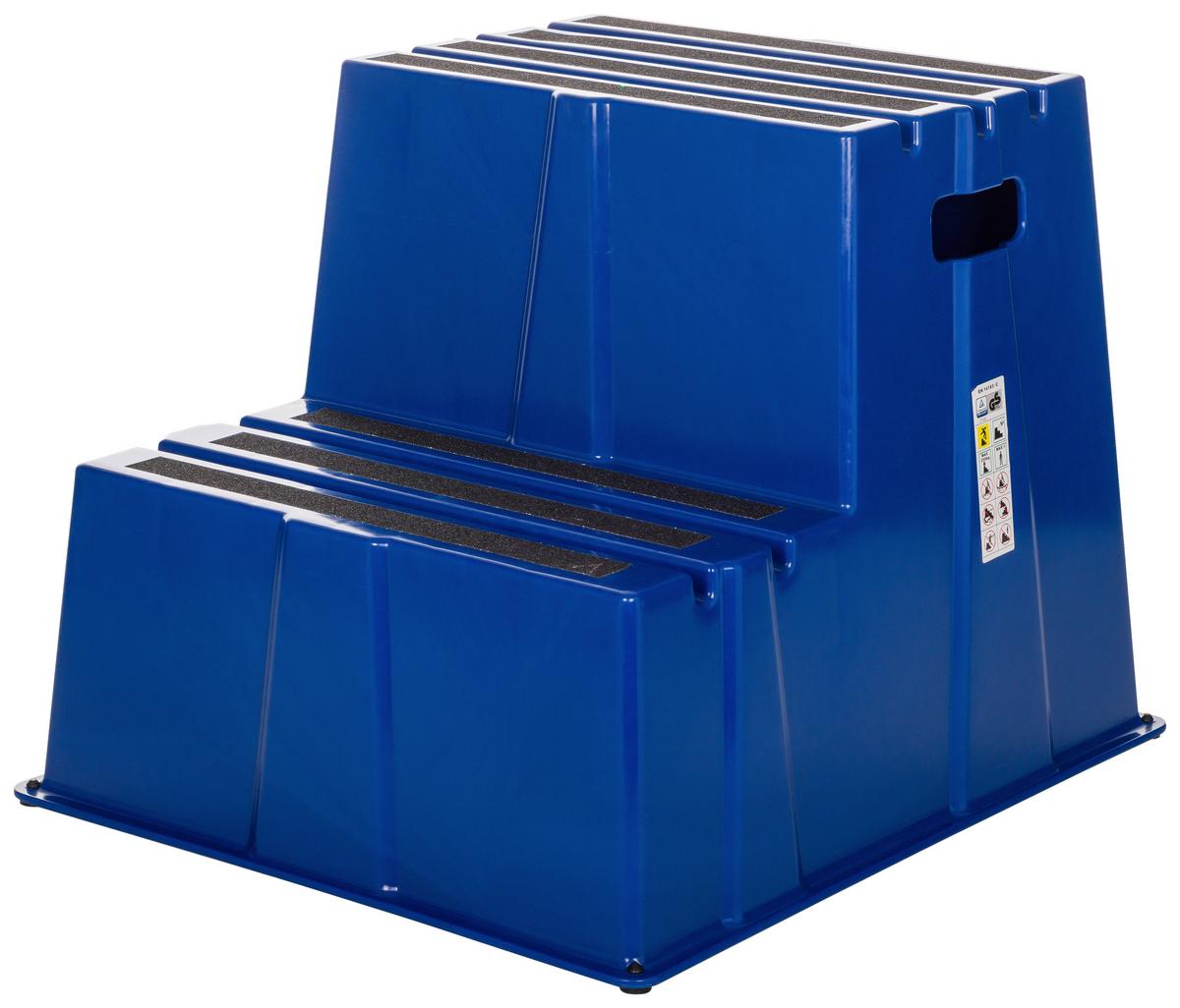 Tritthocker Tio-E2 - Blau, Basics, Kunststoff (57/51/65cm) - MID.YOU
