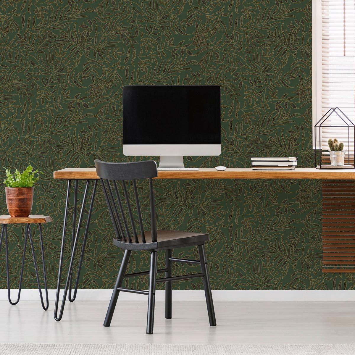 Vliestapete 118135 - Grün, Basics, Papier/Kunststoff (52/1005cm)