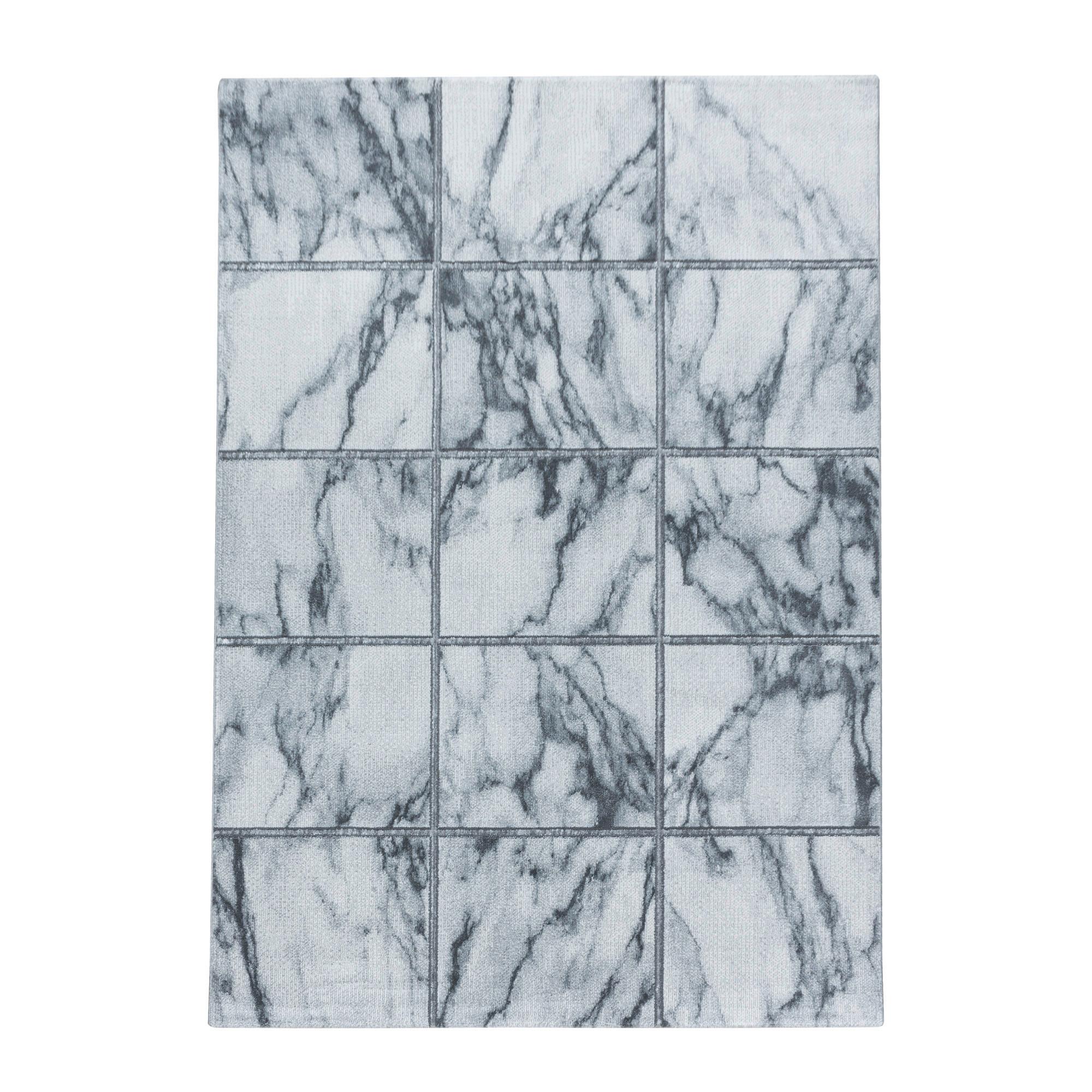 Webteppich Silber Naturfaser Naxos 140x200 cm