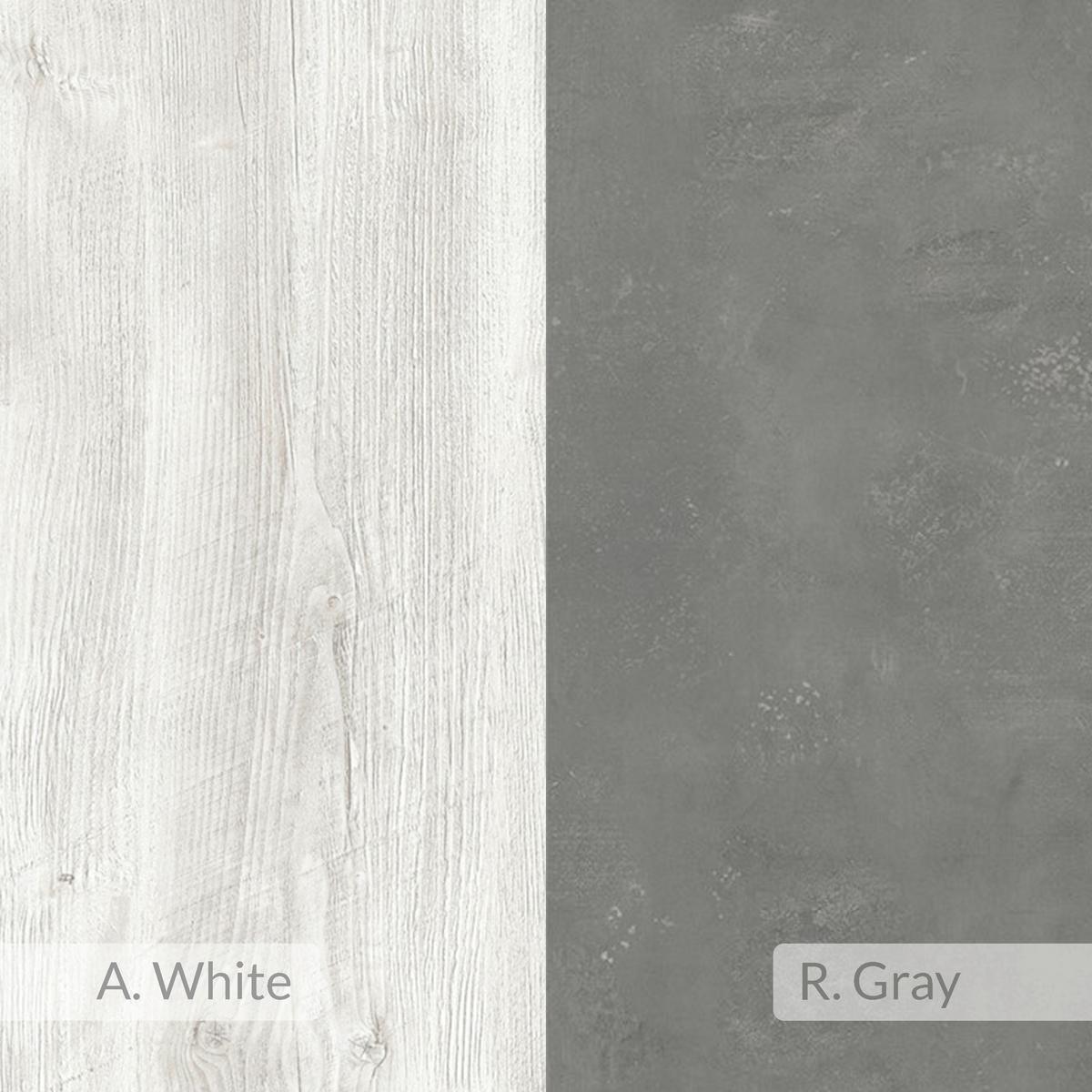 Nachttisch Elos, Grau Grauweiß B: 27 Cm - Grauweiß/Grau, Design, Holzwerkstoff (27/60/25cm) - Livetastic