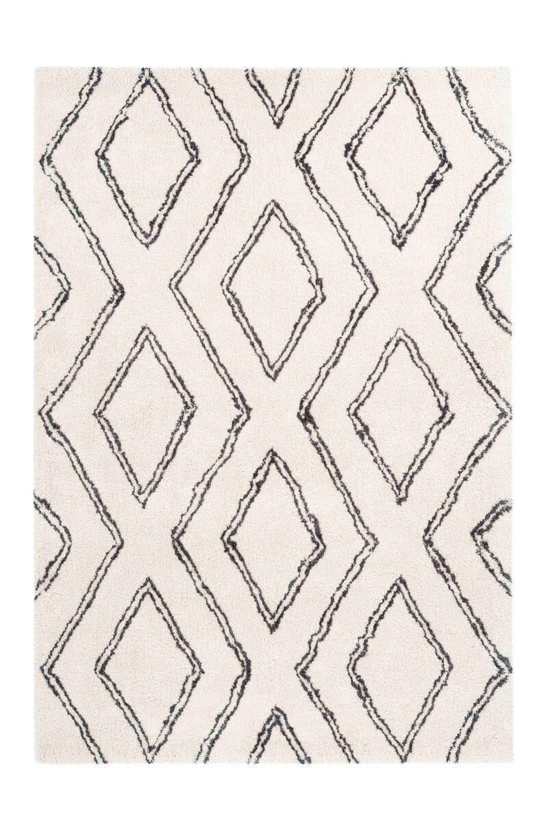 Hochflor Teppich Weiß Orlando 80x150 cm - Weiß, Design, Textil (80/150cm) - Kayoom