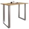 Bartisch Xona B 140x80 - Honigeiche/Silberfarben, KONVENTIONELL, Holzwerkstoff/Metall (140/80/102cm)