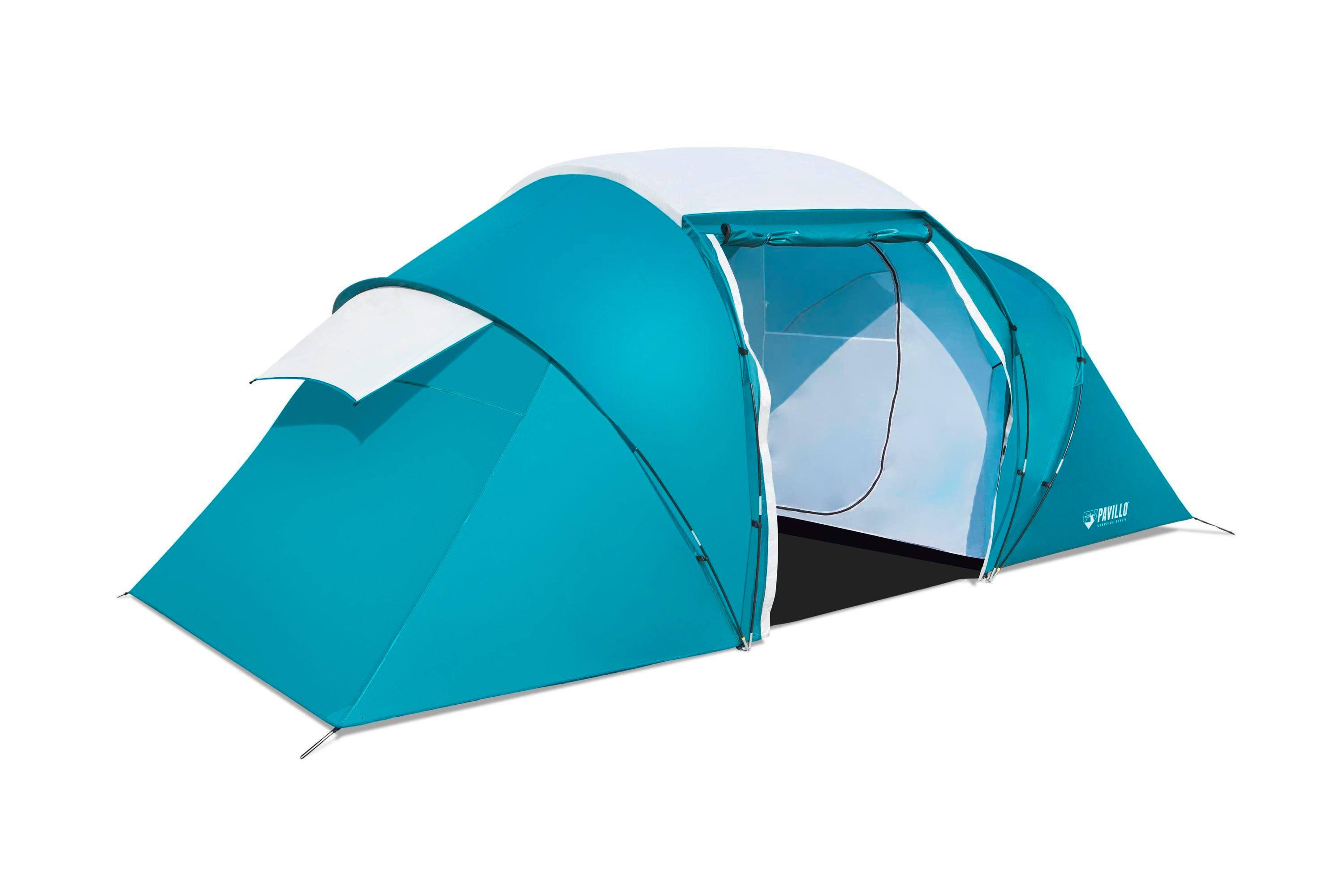Igluzelt 4 Personen Pavillio 460x230x185 cm Blau - Blau, Basics, Glas/Kunststoff (460/230/185cm) - Bestway