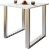 Schreibtisch Lona Weiß B: 80 cm - Silberfarben/Weiß, Design, Holzwerkstoff/Metall (80/76/50cm) - MID.YOU