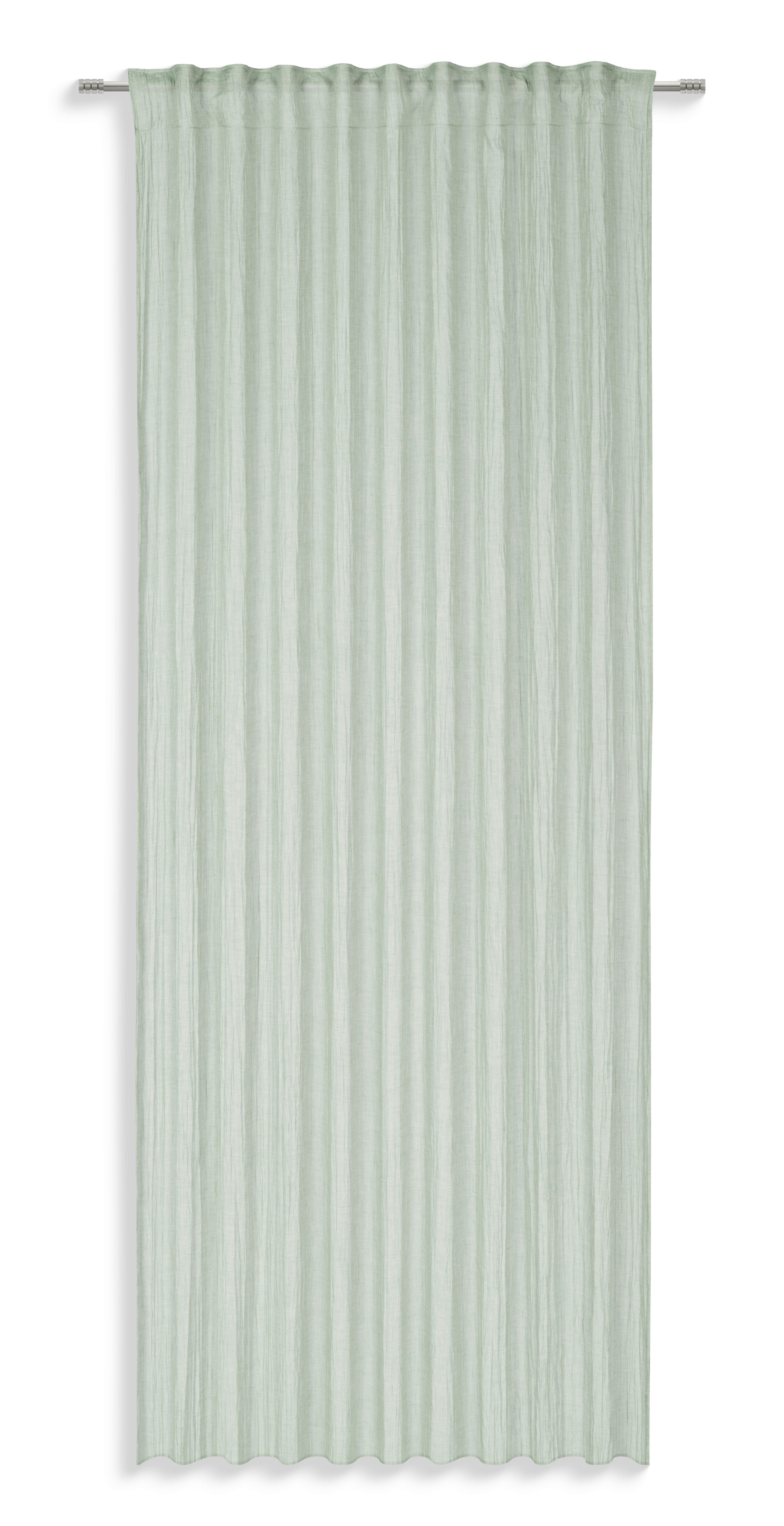 Fertigvorhang Ines - Grün, MODERN, Textil (140/245cm) - Luca Bessoni