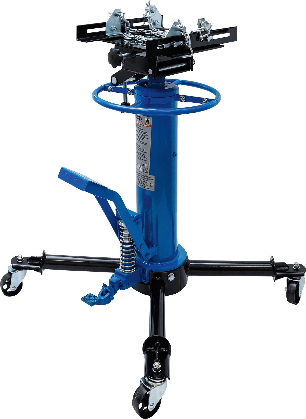 Schwerlast-Getriebeheber Doppelhub - Blau/Schwarz, Basics (56/37/89cm)