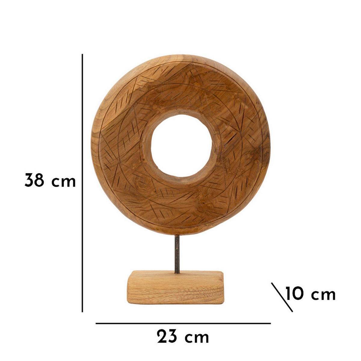 Skulptur Dorat Teak, Braun B: 28 Cm - Braun, Basics, Holz (28/38/10cm)