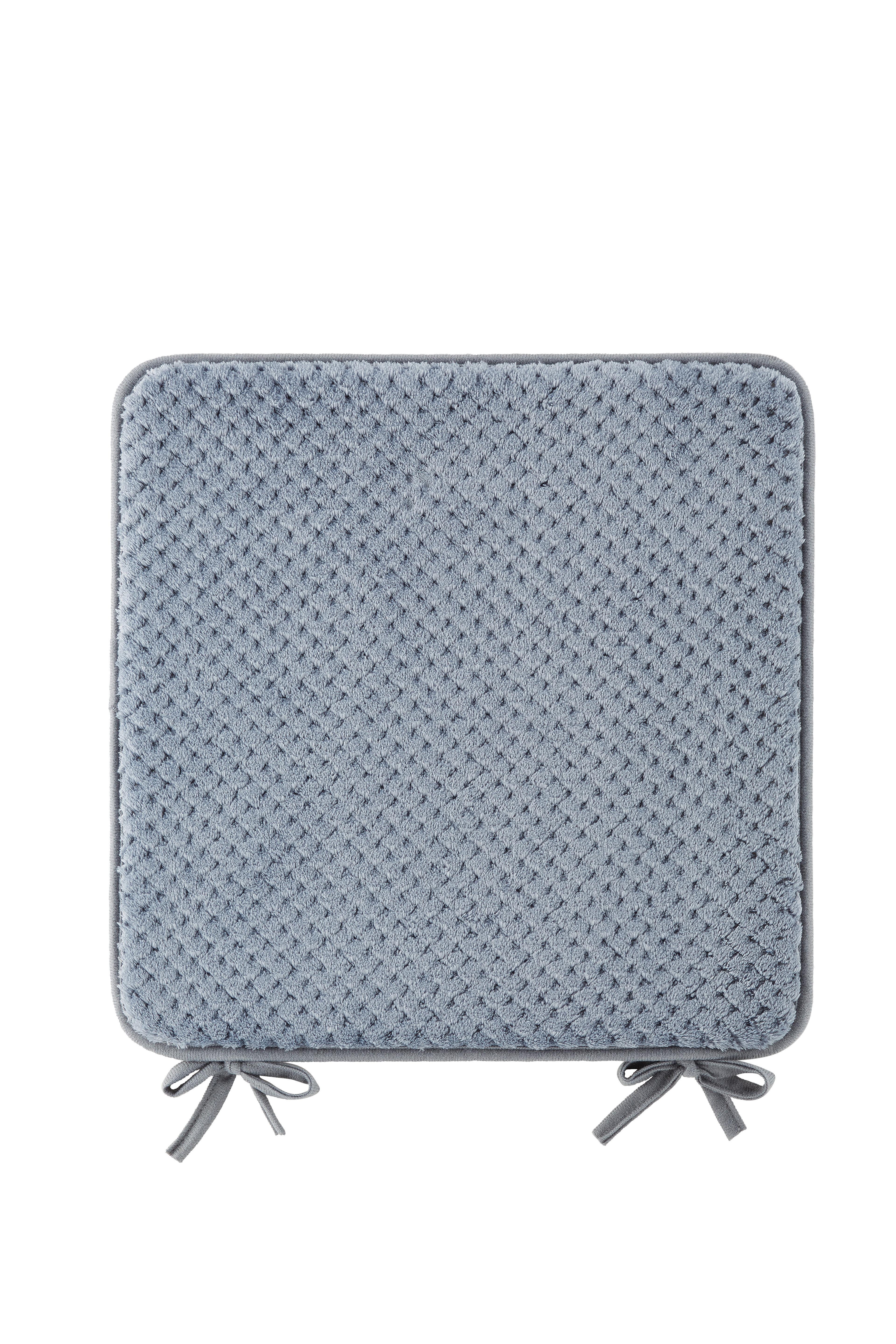 Sitzkissen Anita Anthrazit 40x40 Cm Polyester - Anthrazit, MODERN, Textil (40/40/1,2cm) - Luca Bessoni