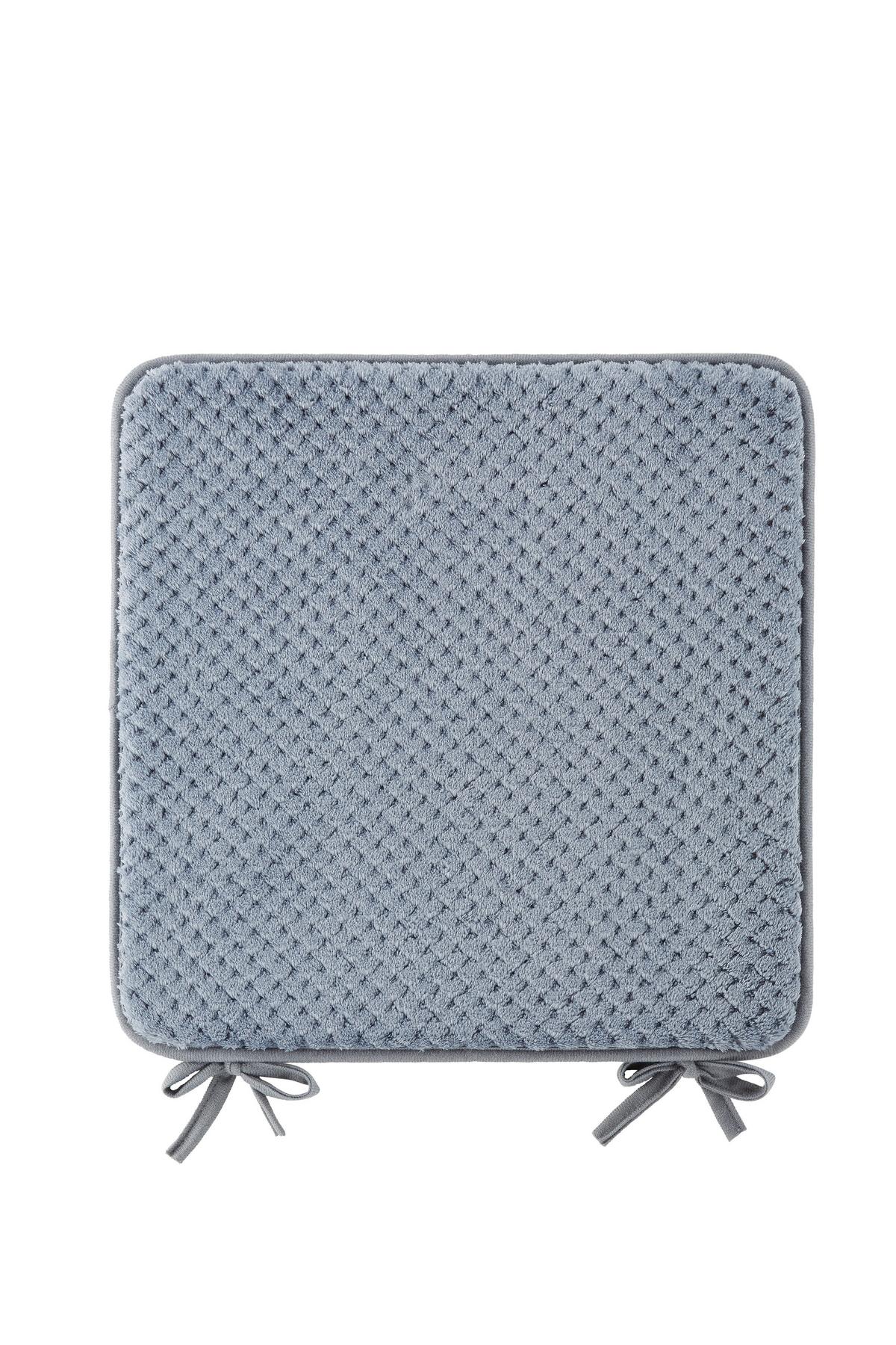 Sitzkissen Anita Anthrazit 40x40 cm Polyester - Anthrazit, MODERN, Textil (40/40/1,2cm) - Luca Bessoni