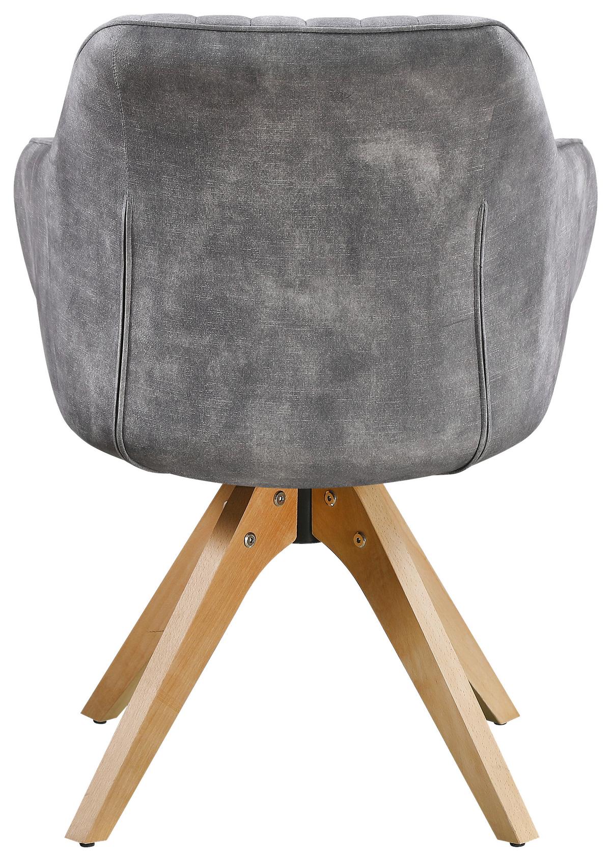 ŽIDLE S PODRUČKAMI RELAX - šedá/barvy buku, Moderní, dřevo/textil (60/82/62cm) - Mömax