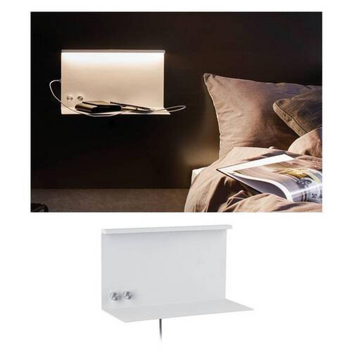 LED-Wandleuchte Jarina 1-Flammig USB-Anschluss - Weiß, Design, Metall (35/20cm) - Paulmann