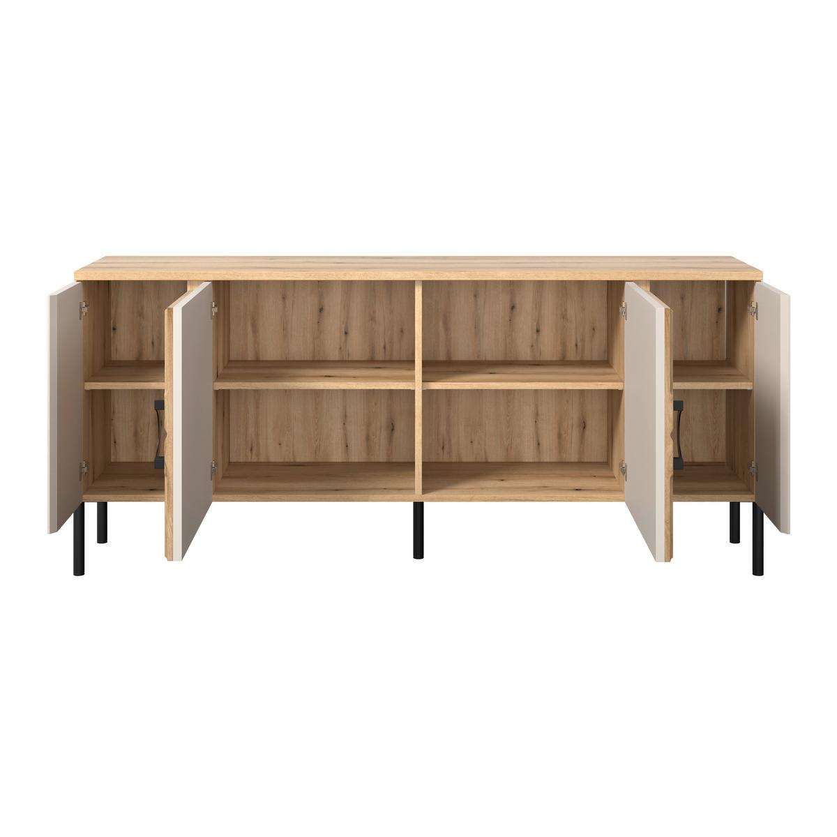 Phonotisch Hong Kong Eichefarben Kaschmir B: 160 cm - Kaschmir/Eichefarben, Trend, Holzwerkstoff (160/71,9/37,5cm)