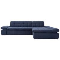 Ecksofa mit Armteilverstellung Moric Dunkelblau Mikrofaser - Chromfarben/Dunkelblau, KONVENTIONELL, Textil (300/172cm) - MID.YOU