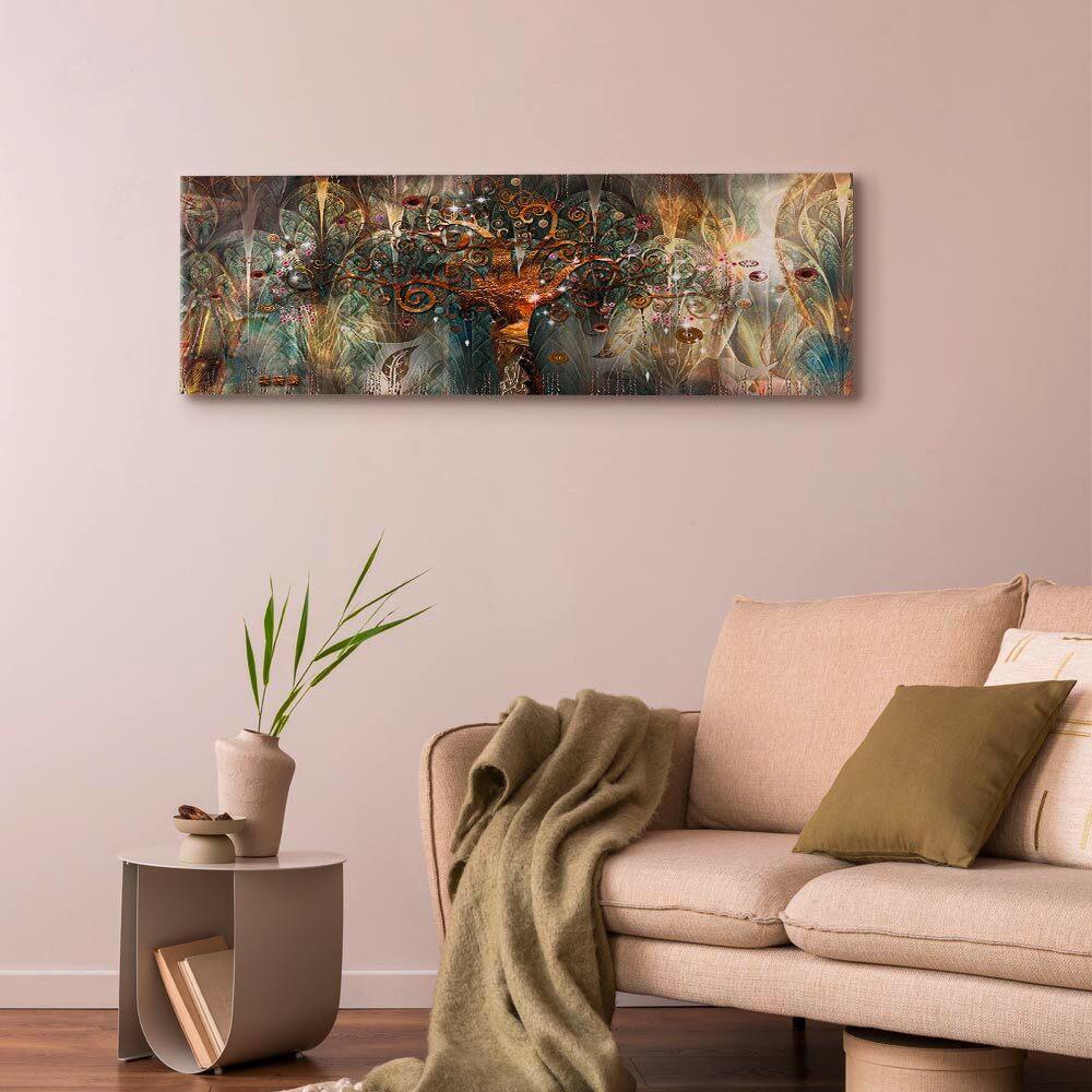 Leinwandbild Land Of Happiness Multicolor B: 120 cm - Multicolor, Basics, Holz/Textil (120/40/1.2cm) - artgeist