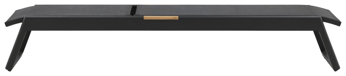 Sonnenliege Mexico Aluminium,, verstellbar - Schwarz, KONVENTIONELL, Metall (60/35/200cm) - Gardenson