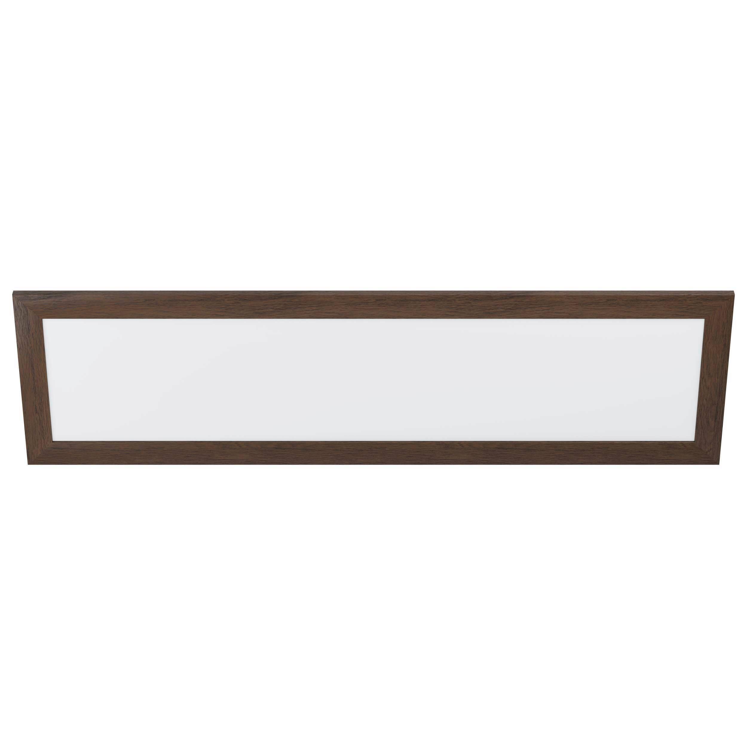 LED-Paneel 99476* Poglionasso - Nussbaumfarben/Weiß, Natur, Holz/Kunststoff (124,5/34,5/5,5cm) - Eglo