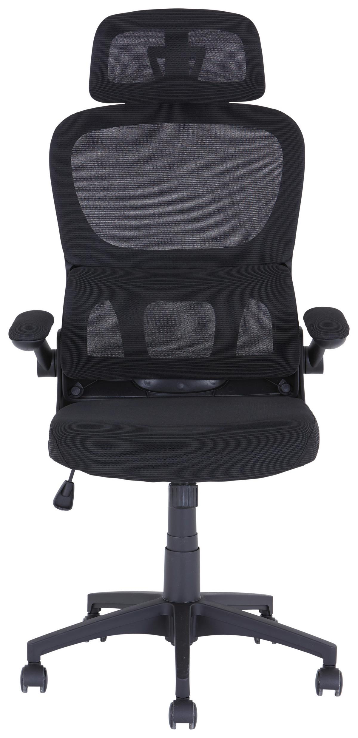 Főnöki Szék Gary 1 - fekete, Modern, műanyag/textil (62/115-125/65cm)