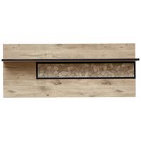 Wandboard Ruben - Eichefarben/Schwarz, KONVENTIONELL, Holzwerkstoff (160/64/24cm) - Livetastic