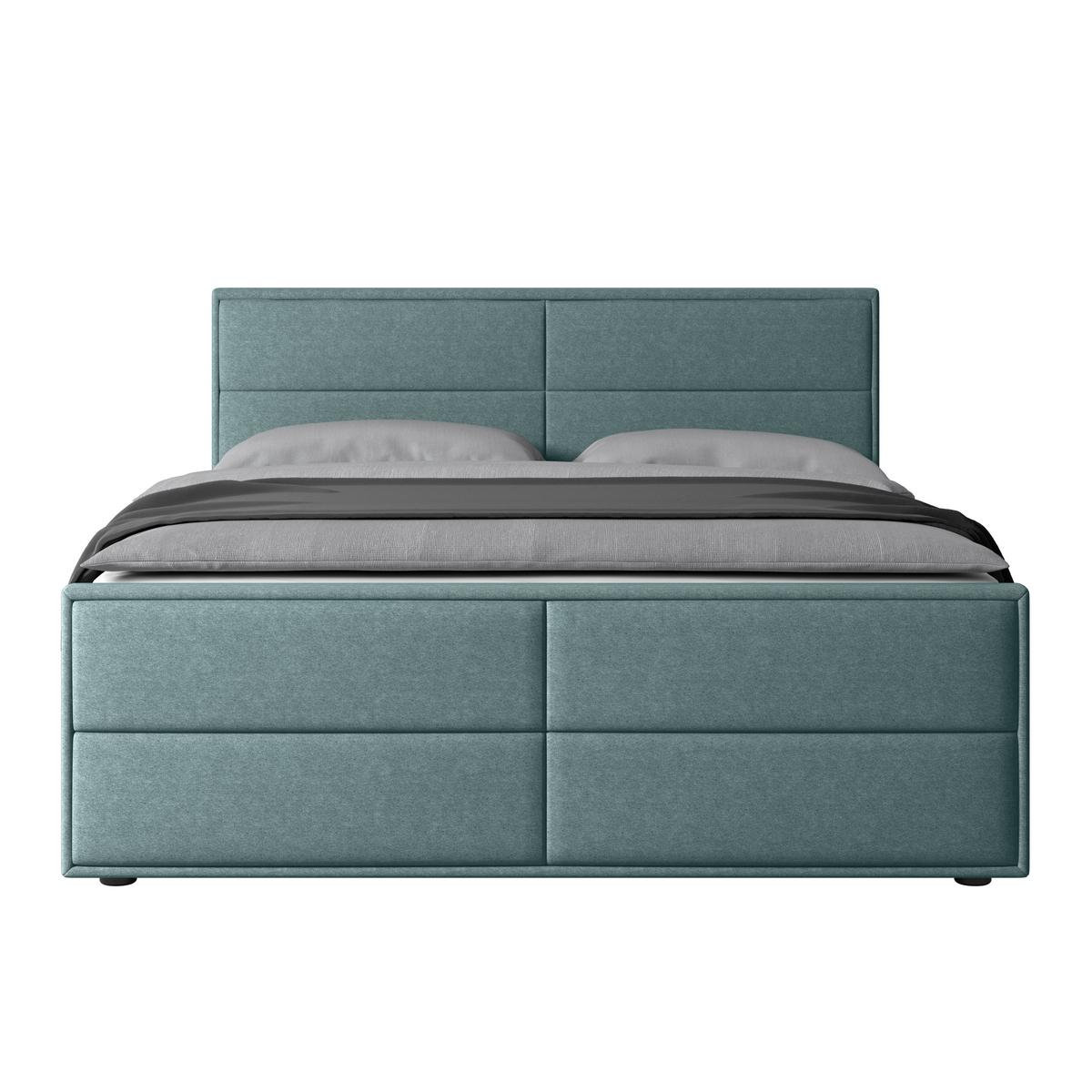 Boxspringbett Palermo 180x200 cm Blau - Blau, MODERN, Holz/Kunststoff (180/200cm) - MID.YOU
