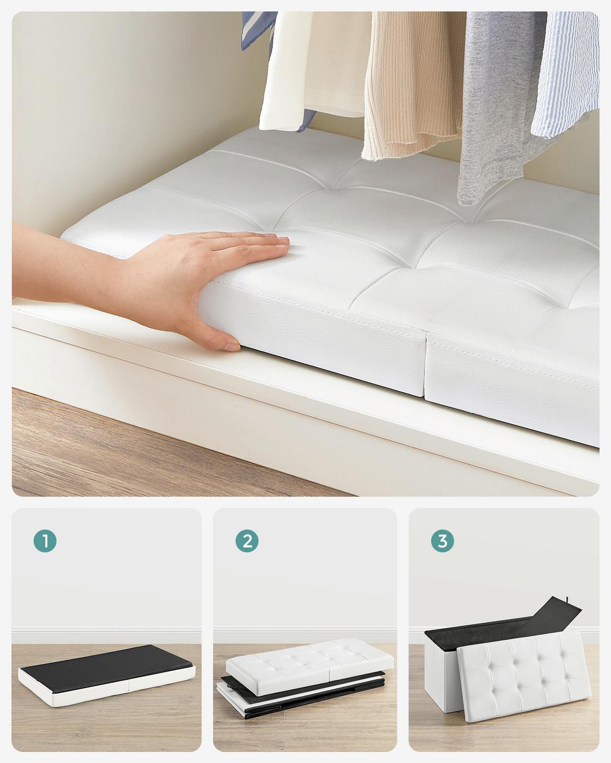 SITZBOX Weiß B: 76cm - Weiß, Basics, Holzwerkstoff/Kunststoff (76/38/38cm)