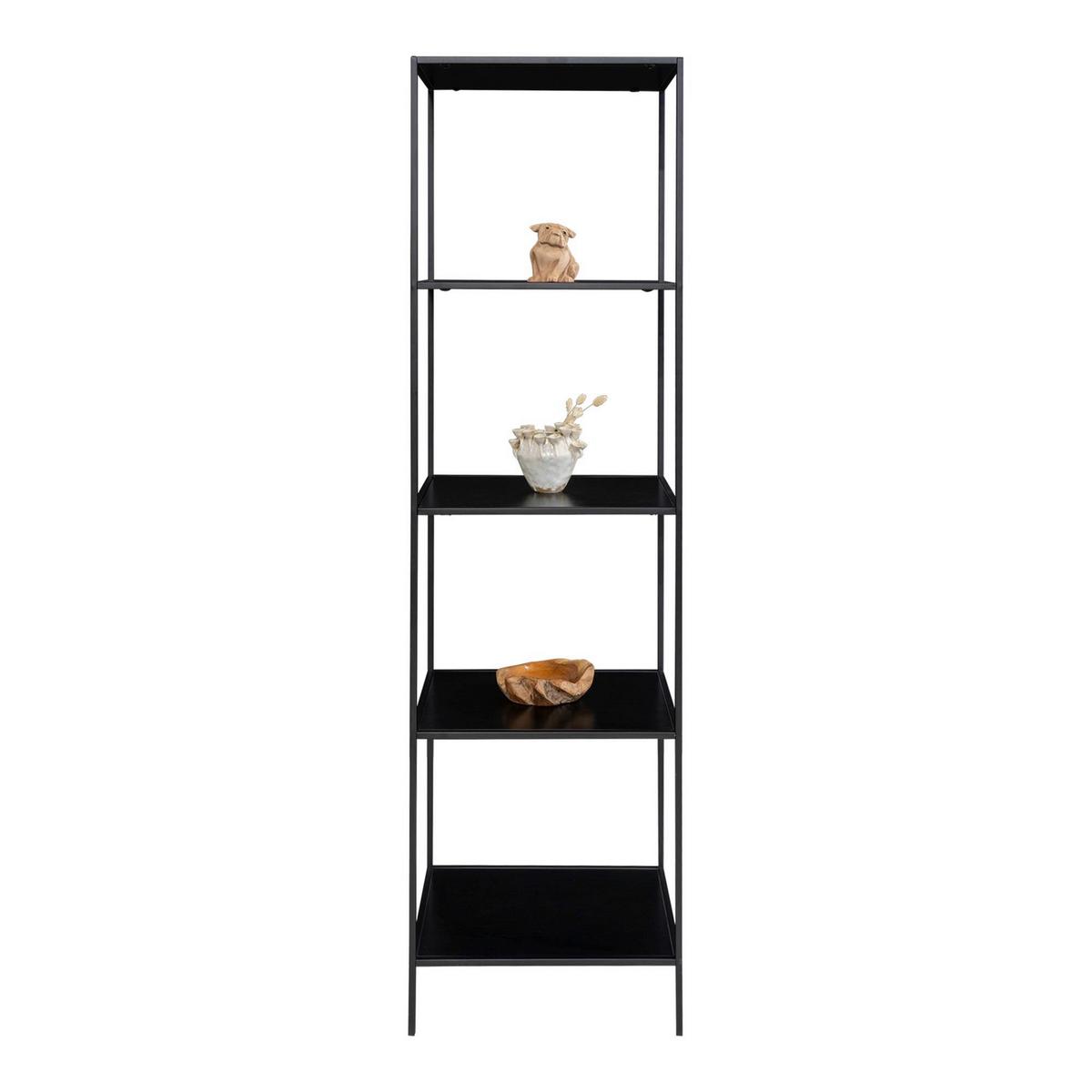REGAL Vita, Schwarz B: 51 cm - Schwarz, Design, Holzwerkstoff/Metall (51/170/36cm) - MID.YOU