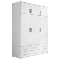 Drehtürenschrank Mit Schubladen 136cm Kemi, Alpinweiß Dekor - Weiß, MODERN, Holzwerkstoff (136/194/53cm) - Rauch Möbel