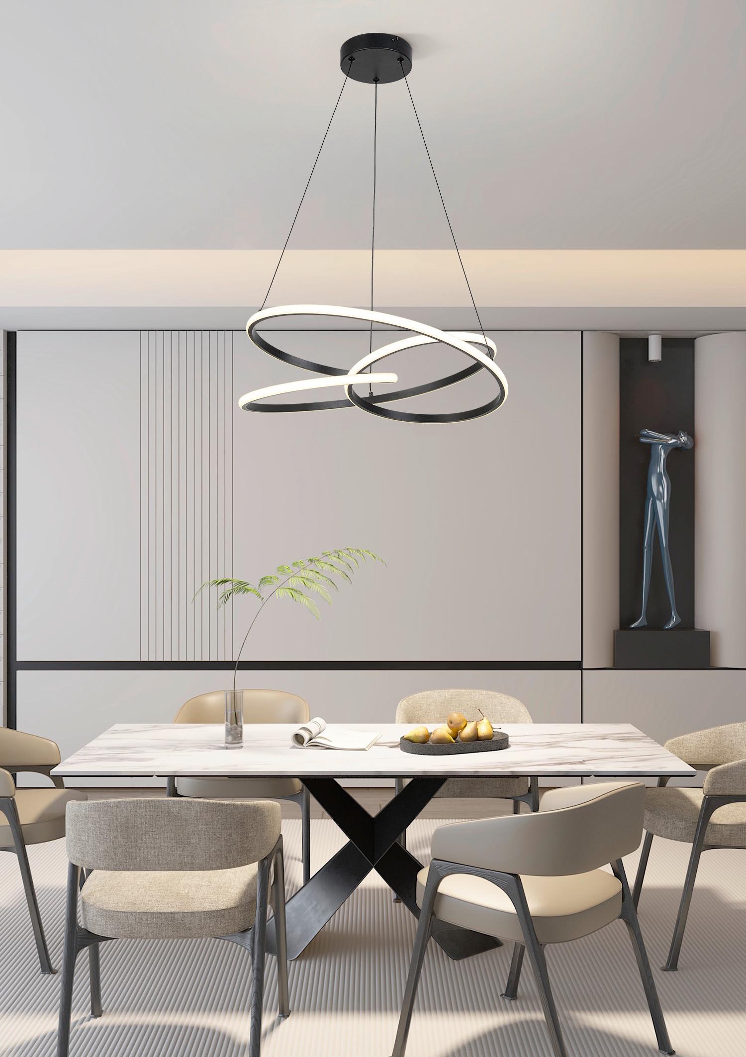 ZÁVESNÉ LED SVIETIDLO MOFER -AKT- - čierna, Modern, kov/plast (50/120cm) - Premium Living