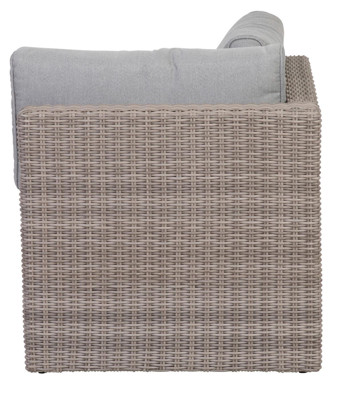 Loungegarnitur 5-tlg Palma Aus Kunststoff Mit Kissen - Grau, Basics, Glas/Textil (93/65/71cm) - Gardenson